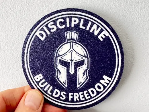 Discipline Builds Freedom Spartan Coaster