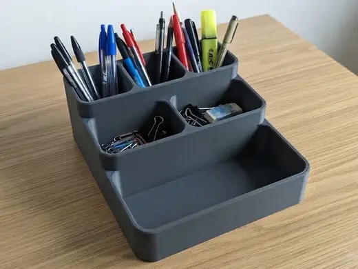 Large Desk Organizer with 6 compartments, 3 levels