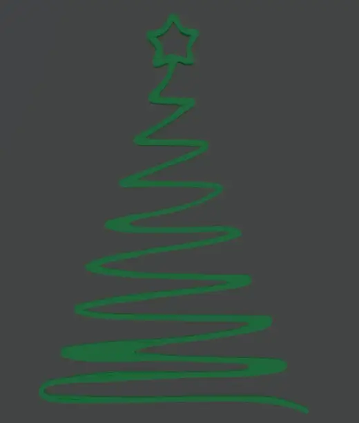 Minimalist Christmas Tree Spiral