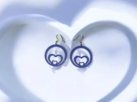 Circle of hearts earrings