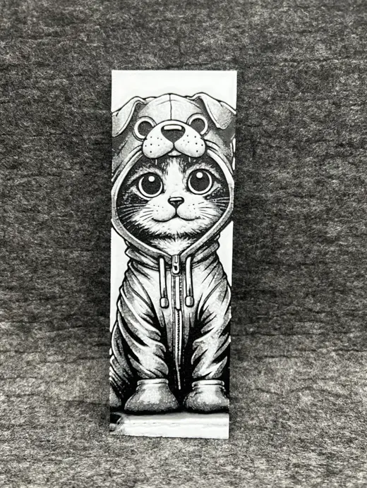 Cat in Dog Hoodie Bookmark 2