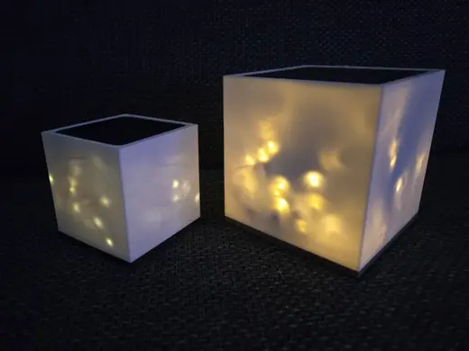 Solar Würfel aus Lichterkette 77x77 oder 111x111mm