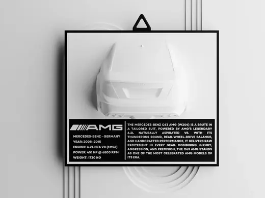 Mercedes C63 W204 Car Wall Art