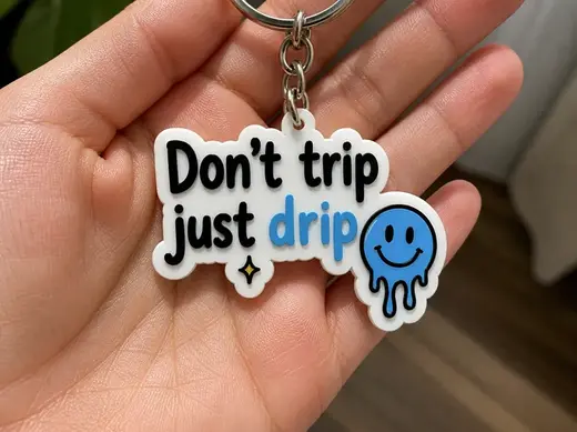 Don't trip just drip Keychain