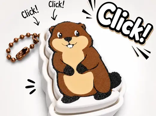 Marmot Fidget Clicker Keychain