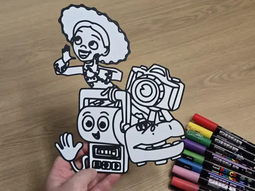 Jessie Toy Story Coloring Craft Panel