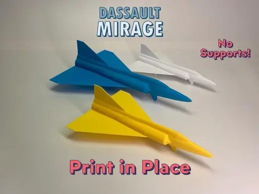 Dassault Mirage Fighter Jet - Print in Place 战斗机