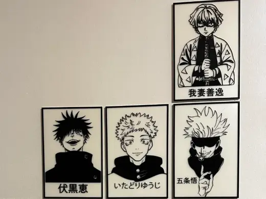CUADROS B&W ANIME