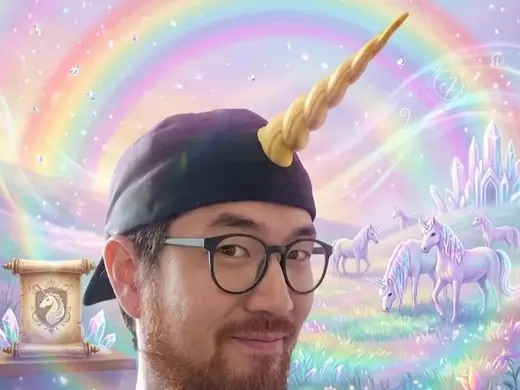 Unicorn horn for caps and hats