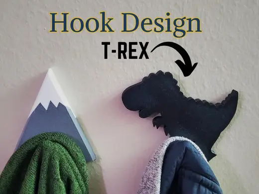 T-Rex Coat Hook - Dinosaur Bedroom Decoration