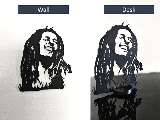 Unique Silhouette : Bob Marley - wall & desk NOCOM