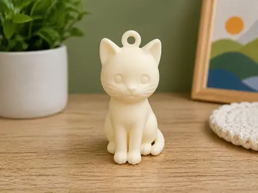 Cute Cat Keychain – Minimal Kawaii Kitty