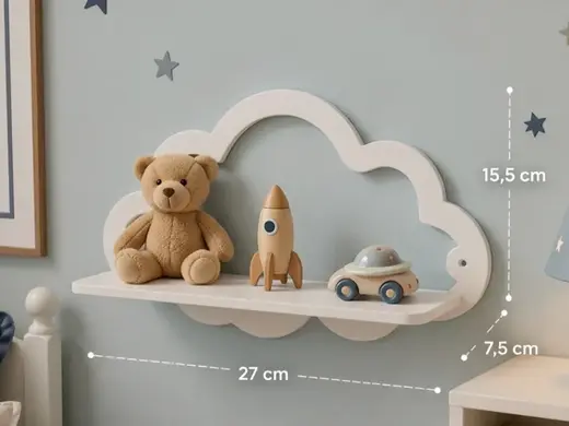 Cloud-Shaped Wall Shelf