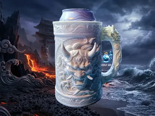 Tidal Inferno Oni Tankard Can Holder Qz Combo