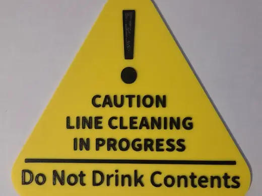 Beer Line Cleaning- Warning Triangle