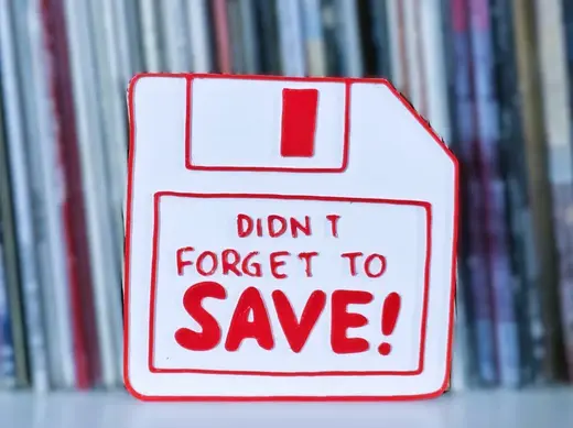 Save the floppy sign / badge / pin / magnet etc