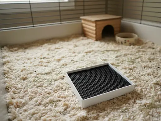 Guinea Pig Litter Box with Removable Diamond Mesh
