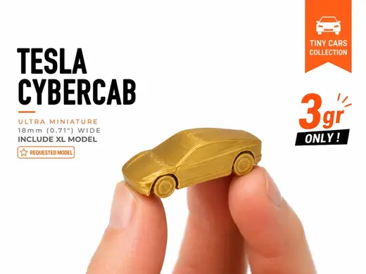 Tiny Tesla Cybercab - Mini Cars Series