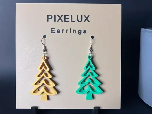 Merry & Bright Tree Earrings - Christmas tree