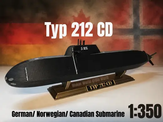 Type 212 CD Attack Submarine 1:350