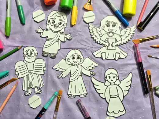 Jesus Moses Angel Christ Coloring Lord