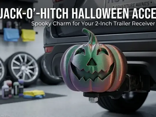 The Jack-O'-Hitch – Halloween Pumpkin Hitch Cover