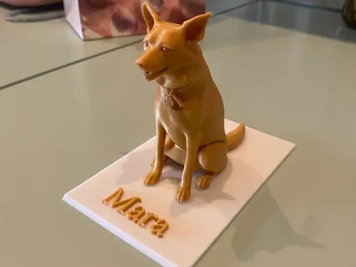 Custom Pet Statue with Personalized Name Base