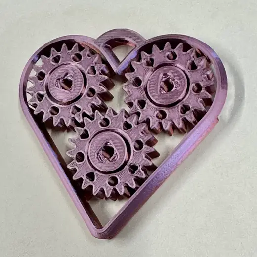 Heart Spin Fidget - Easy print in place!