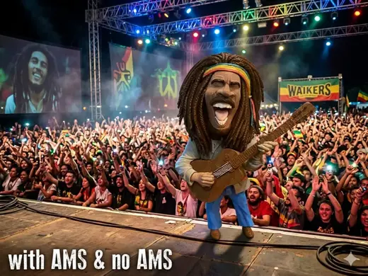 Bob Marley con e senza AMS