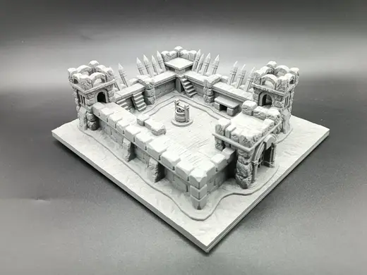 Fort with Moat & Barricades Terrain - RPG DnD