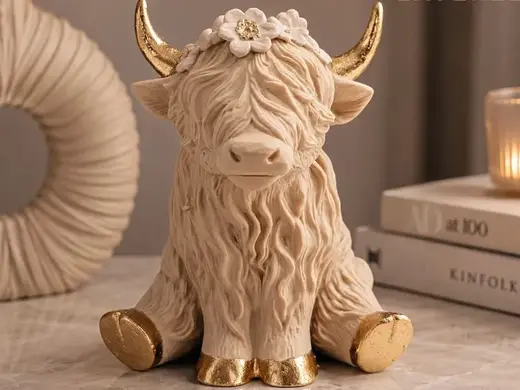 Layerzz Collection - Highland Cow with Flowers