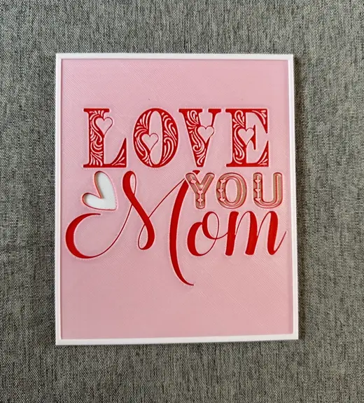 Mother’s day "Love You Mom" hueforge