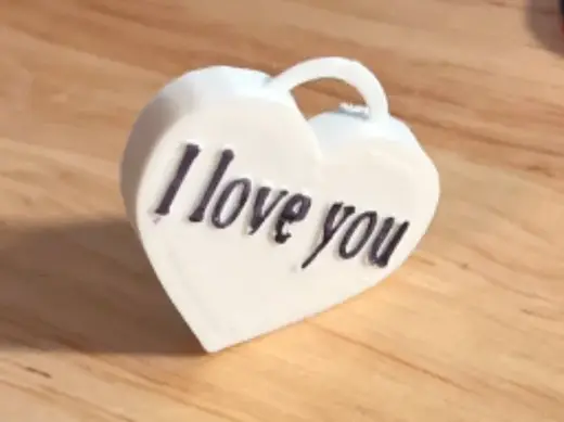 I love you pendent