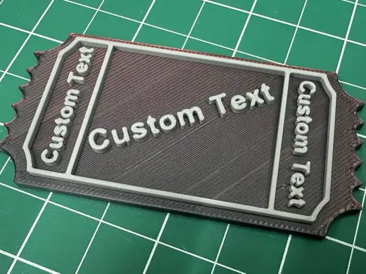 Blank Raffle/Movie Ticket - Customizable text