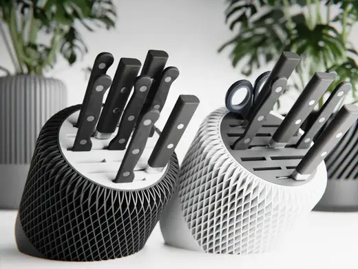 Modern Japandi Knife Block (2 versions, NO-AMS)