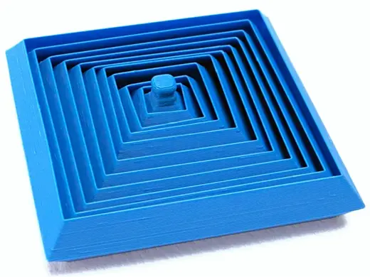 Small Square Fidget – Print in Place (10 Rings)