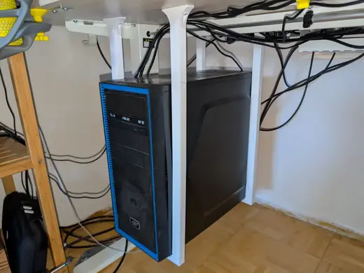 Under-Desk PC Holder - UPDATE longer bottom parts