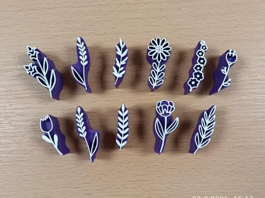 Little stamp for clay flowers and leaf 4
