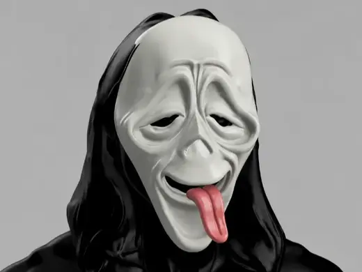 Cosplay Wearable Wassup Mask - Scary Movie Wazzup