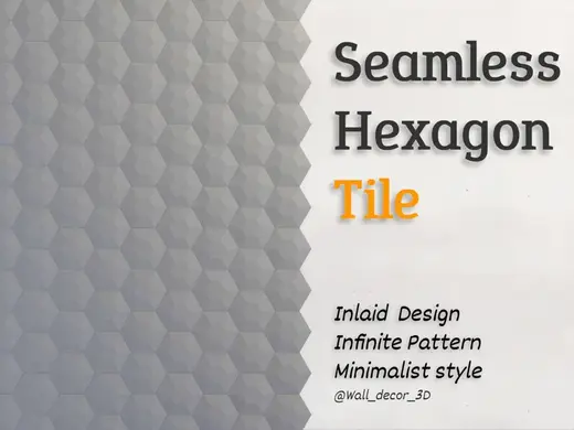 Seamless hexagon modular tile 6A1A