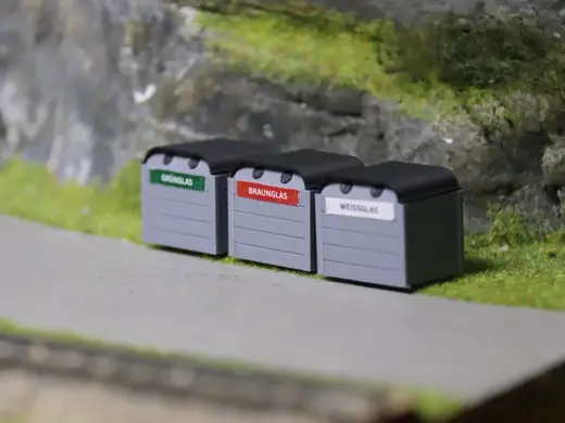 Altglascontainer in H0 - 1/87