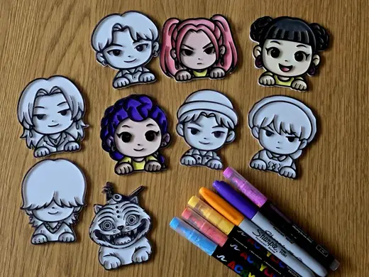 Kpop Demon Hunter Coloring Craft Pack