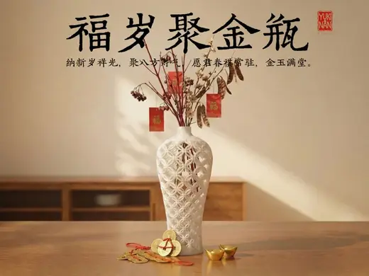 福岁聚金瓶—纳新岁祥光,聚八方财气
