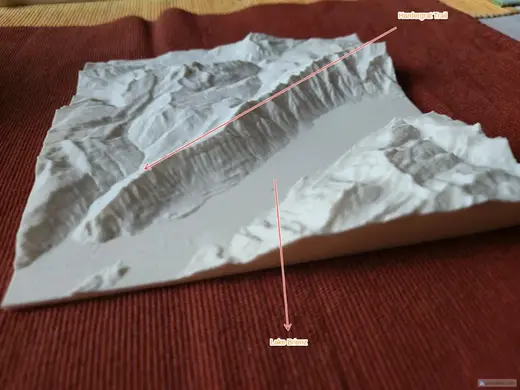 Hardergrat Lake Brienz 1:110 000 , VE 1.0