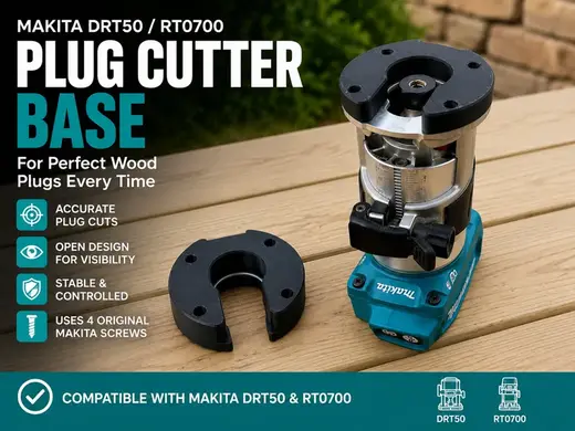 Makita DRT50 / RT0700 plug cutter base