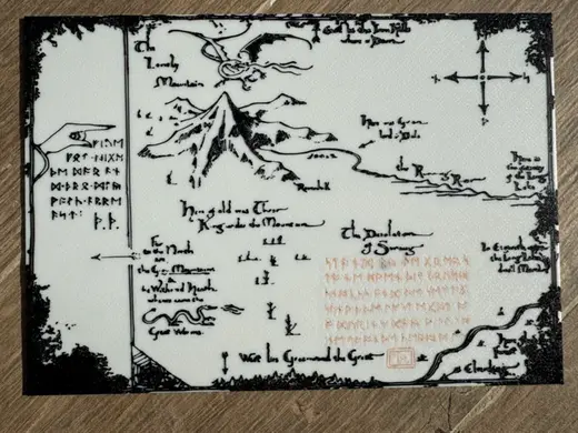 Thror's map with hidden 'solar' runes