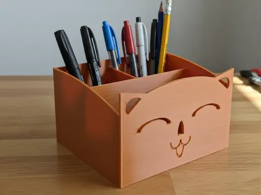 Smile Cat Pen Bush Holder - Storage