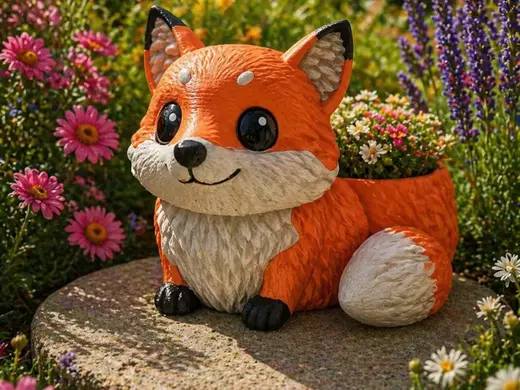 Süßer Fuchs Blumentopf -Perfekt Sukkulenten & Deko