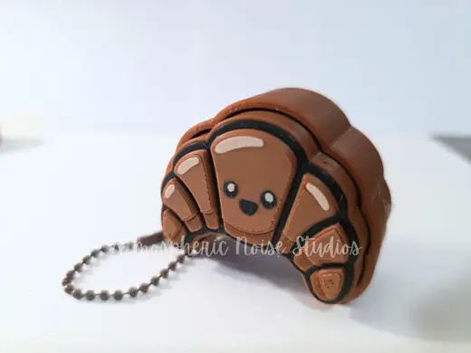 Croissant Pastry Fidget Clicker Toy