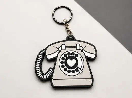 Rotary Phone Keychain